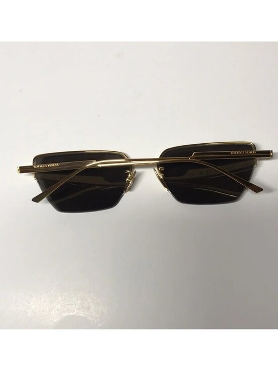 New Authentic Bottega Veneta Gold and Gray Sunglasses BV1107S 004 main image 9